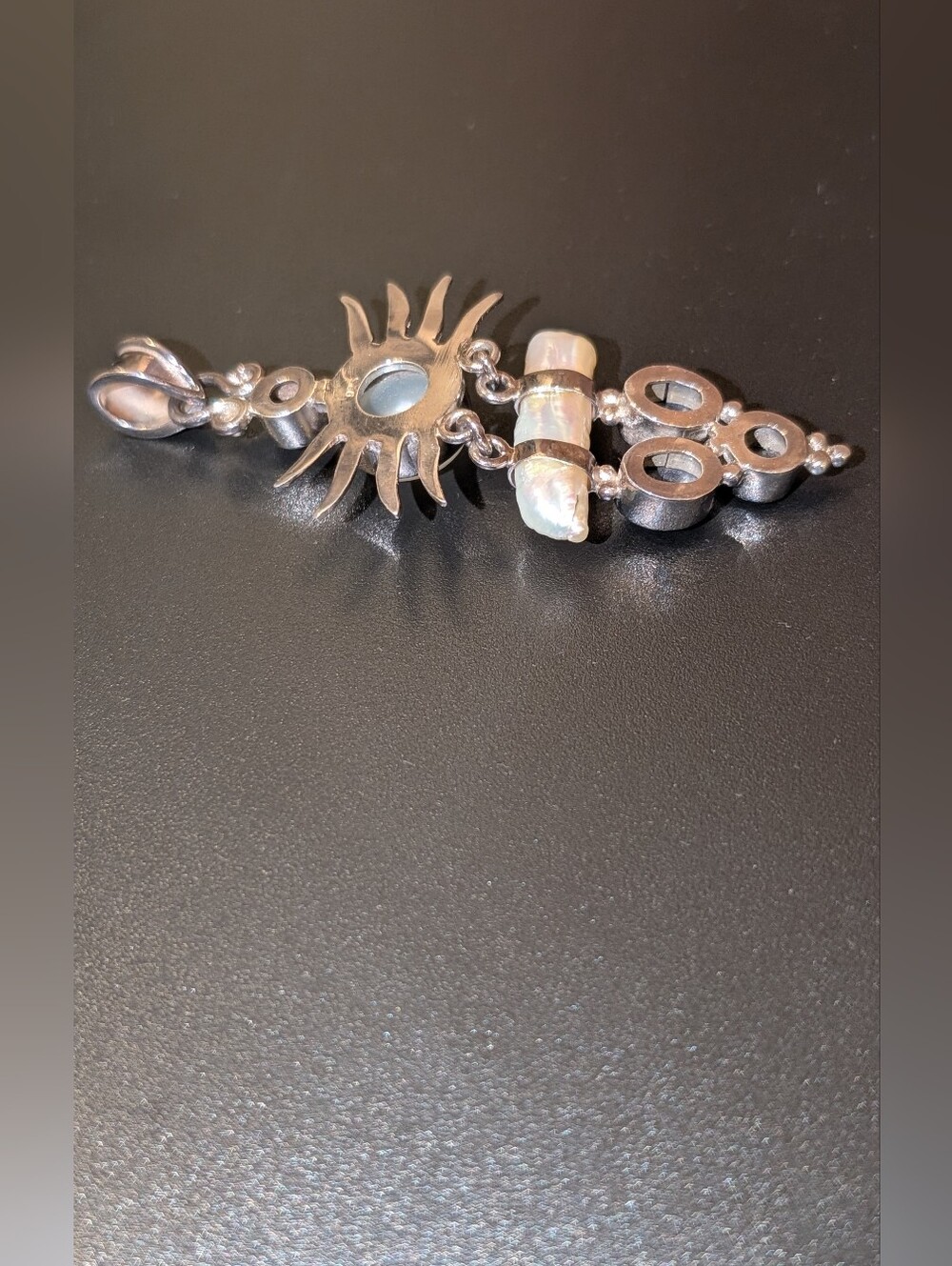 Sterling Silver Celestial Gemstone And Pearl Pendant - Picture 6 of 13